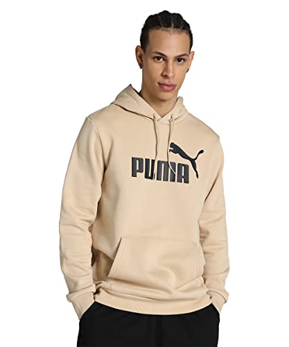 Image of Puma Cotton Men Ess Big Logo Hooded Neck Hoodie Fl (S) Mineral