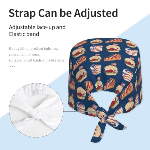 Image of Breathable Working Cap with Adjustable Sweatband Scrub Cap for Men /Women