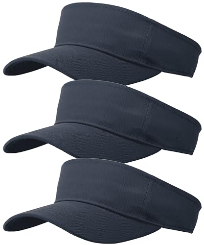 Image of 3 Pcs Sun Visor for Women Men Outdoor Sport Golf Tennis Softball, Adjustable Visors Hats