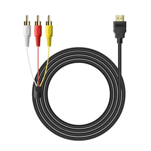 Powice HDMI auf Chinch Kabel 1,5 Meter, HDMI auf Cinch Kabel Audio für Heimkino Präsentationen Streaming, Die Signalkodierung und Dekodierung Nicht Unterstützen