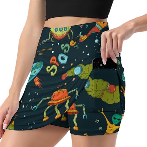 Jupe de tennis athlétique skort de sport respirante pour femme