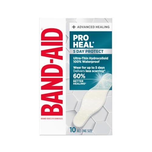 Image of BAND-AID Brand Pro Heal 5 Day Protect Hydrocolloid Bandages, One Size, 10ct