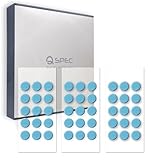 QSPEC Aqua UPE マウスソール UHMW-PE 汎用 丸型 6.7mm 45個 万能ソール ユニバーサル 高耐久 低摩擦 ゲーミングマウス ガラスマウスパッド推奨 スーパーラウンドエッジ加工 プロ仕様 (汎用, Aqua(UPE素材))