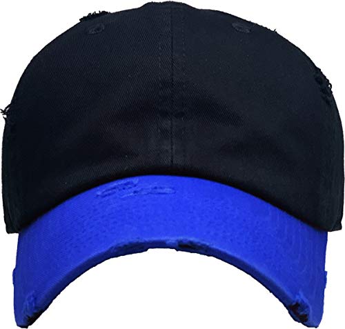 Image of KBETHOS Vintage Washed Distressed Cotton Dad Hat Baseball Cap Adjustable Polo Trucker Unisex Style Headwear