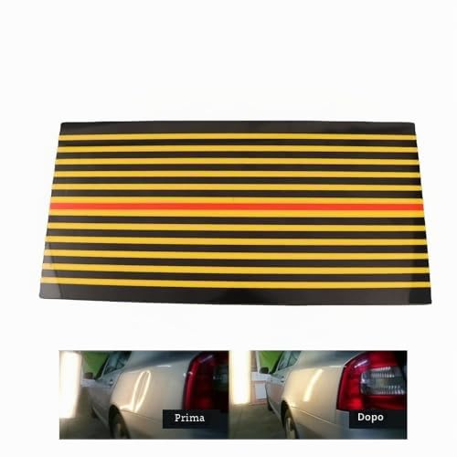 Tavola Riflettente per Riparazione Ammaccature Senza Vernice Strumento di Rimozione con LED e USB per Carrozzeria Auto Materiale Acrilico Colore Giallo Nero Dimensioni 5m