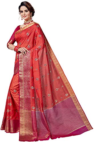 Image of MSRETAIL Silk Saree with Blouse Piece