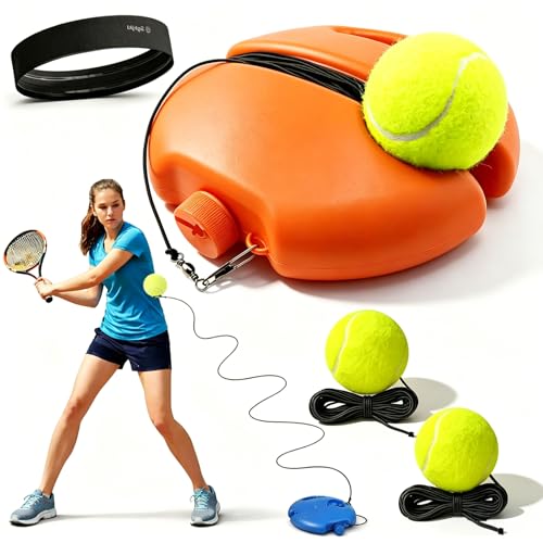 GDSAFS Tennis Buddy Trainer Rebound Ball with String, 2026 New Solo Self Tennis Trainer for At Home Backyard Garden Park Practice, Tennis Training Equipment for Adults Kids Beginners (Orange*1)