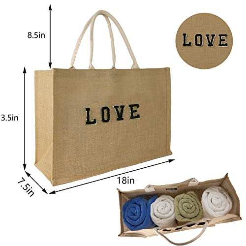 Image of Hibala Woven Large Beach Bag Straw Beach Tote Handmade Weaving Shoulder Tassel Bag Handbag