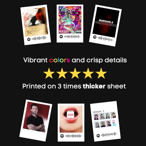 Image of Funk You Store Maroon 5 Poster | Maroon 5 Band Songs Mini Poster Kit (Set of 15) | Band's Songs Size (8 x 6 cm) Posters for Phone Accessories, Bedroom, Office, room decoration