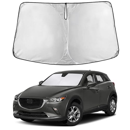 Image of EcoNour Windshield Sunshade Compatible for Mazda CX-3 2016-2019 2020 2021, Sun Visor for Front Windshield & Window Sun Shade Cover, UV Heat Blocker & Protector, Car Accessories