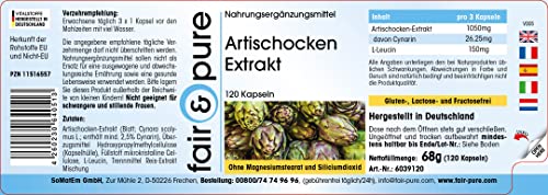 Artisjok capsules - extract gestandaardiseerd op 2,5% cynarine - vegan - natuurlijk - zonder magnesiumstearaat - 120… - Image 3