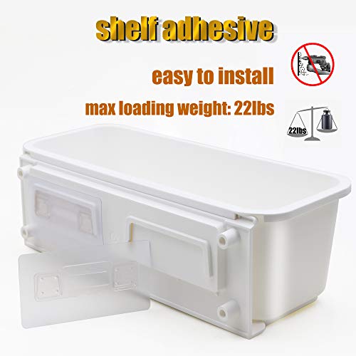 2 Pack Sliding Cabinet Basket For Bathroom, Pull Out Storage Drawer Shelves For Under Kitchen Sink Or Limit Space, Long 14.8In By Wide 6In By Hight 4.4In, White #TOP5