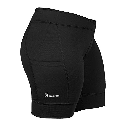 Bermuda Ciclista 3D Compress Feminino - tam. PP, cor preto