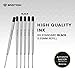 BASTION® Premium Pen Refill, Deeply Pigmented Ink for All Bolt Action Luxury Pens, Standard Ink Refill with 0.55mm Fine Tip - Black 6 Pieces