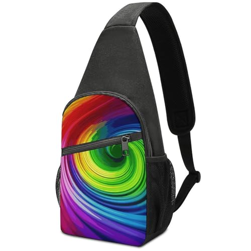 Bolso cruzado tipo sling con diseño colorido multicolor