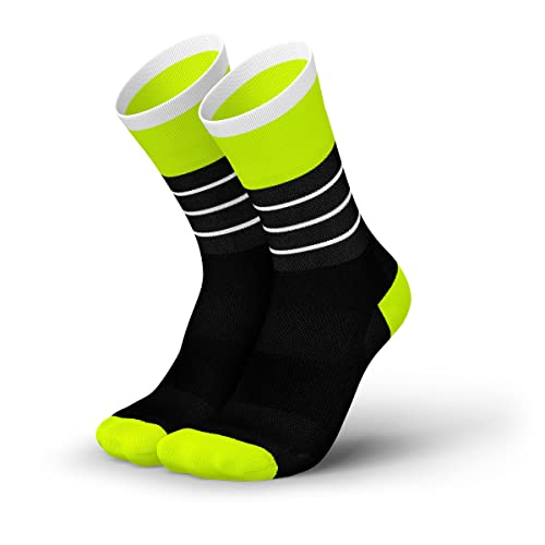 INCYLENCE ULTRALIGHT Laufsocken für Damen und Herren, atmungsaktiv und sehr dünn, 1 Paar (DE/NL/SE/PL, Numerisch, 35, 38, Regular, Regular, Stripes Black Canary)