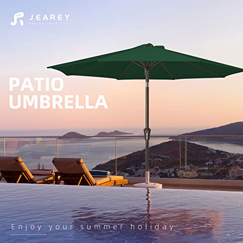 Jearey 9Ft Outdoor Patio Umbrella Outdoor Table Umbrella With Push Button Tilt And Crank thumb #6