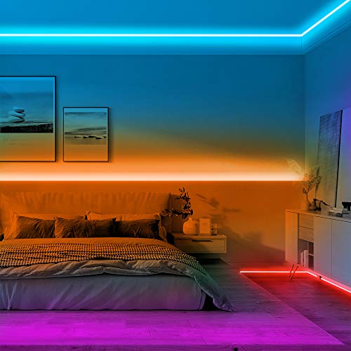 Daybetter Led Lights 50 Ft,2 Rolls Of 25Ft Rgb Led Strip Light With Remote Control,App Control,Music Sync,Multicolor Changing,Colorful Led Strips Lights For Bedroom #TOP4