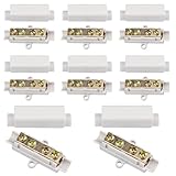 SIXHAOBU 8 Stück Drahtverbinder Messing Leiter Doppelschrauben ABS Gehäuse StoßDraht Klemmblock 1000 V 100 Afür Amperemeter-Verkabelung DrahtLeiterstoßdrahtklemme Geeignet für 2,5 Bis 16 mm² Draht