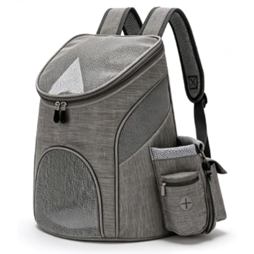 Mochila para mascotas manos libres con hebilla de seguridad gris 2