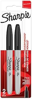 Sharpie Permanent Markers | Fine Point | Black | 2 Count