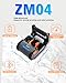 ZYWELL ZM04 1.0 Label Maker, Bluetooth Thermal Label & Receipt Printer Two-in-One 58mm/80mm,Portable for Android/Windows, NO iOS/MAC