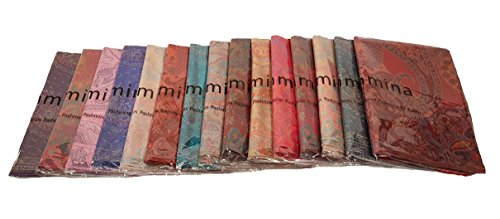 Kuldip Double Ply Double Sided Premium Jamawar Pashmina Scarf Shawl Wrap. Assorted. (Pack of 5)3