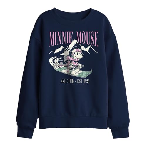 Minnie Mouse Ski Club pull Disney enfant maillot de survêtement bleu marine