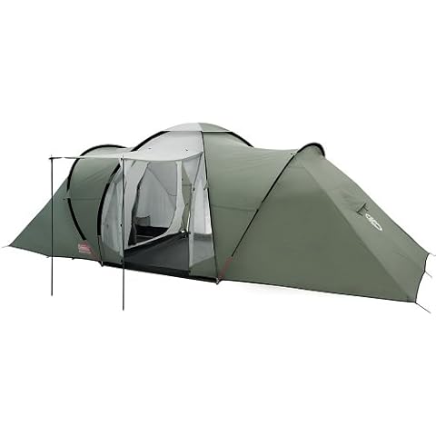 Coleman Zelt Ridgeline 4/6 Plus, 4/6 Mann Zelt, 4/6 Personen Vis-A-Vis Tunnelzelt, Campingzelt, Kuppelzelt mit Sonnendach Cover