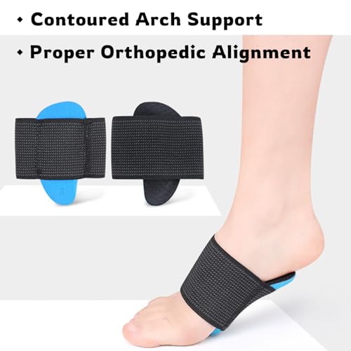 Image of Arch Support for Plantar Fasciitis Relief, Non-Slip Elastic Arch Support Band, EVA Cushioning, Suitable for Flat feet, collapsed Arches, high Arched feet, Suitable for All Shoes (Large)