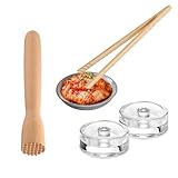 LINTRA Fermentieren Starter Set, Transparent Glasgewichte, Fermentierset, das Ideale Zubehör für die Herstellung von Sauerkraut und Kimchi