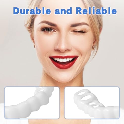 Image of 1 Pair Fake Dentures Teeth Covers for Men and Women Instant Dental Fix Easy to Use Snap-On Teeth Caps for Missing or Broken Temporary Smile Cover for Confidence and Comfort