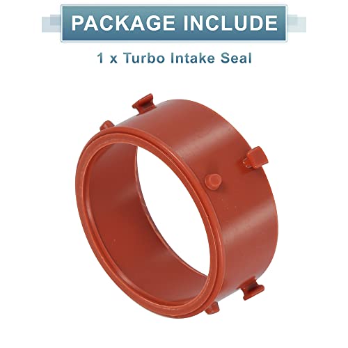 Image of X AUTOHAUX Red Turbo Intake Seal Rubber Replacement A6420940480 for Mercedes-Benz R320 2007-2008 for Mercedes-Benz E320 2007-2008