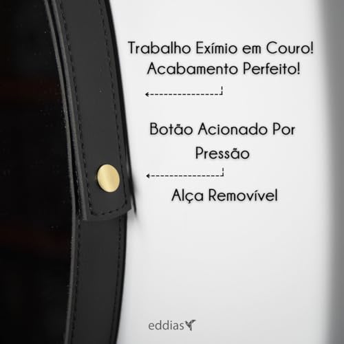 Espelho Redondo Adnet Decorativo Com Alça Destacável + Pino Suporte Parede (60cm, Café)