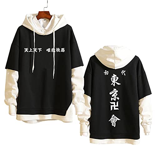 fansheng Unisex Tokyo Revengers Hoodie Manjiro Sano Cosplay Jacket Sweatshirt Ken Ryuguji Costume (Large, Style 3)