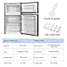 CHiQ Under Counter Fridge Freezer, 86L, E, 4 Star Freezing, Small Fridge for Dorm, Apartment, Office, 12-Year Compressor Service