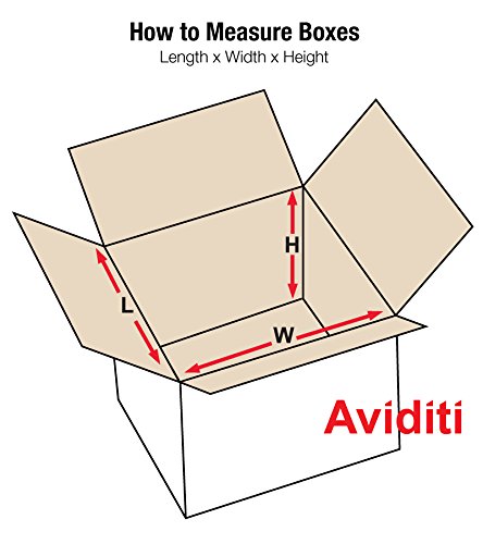 Aviditi 555W Corrugated Cardboard Box 5" L X 5" W X 5" H, White, For Shipping, Packing And Moving (Pack Of 25) #TOP1