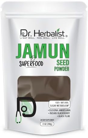 Dr. HERBALIST Jamun Seed Powder 7.05 Oz /200g I Eugenia Jambolana...
