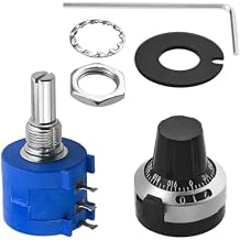 WMYCONGCONG 1Pcs 3590S-2-502L 5K Ohm Adjustable Precision Multi-Turn Potentiometer with 10 Turn Counting Dial Rotary Knob