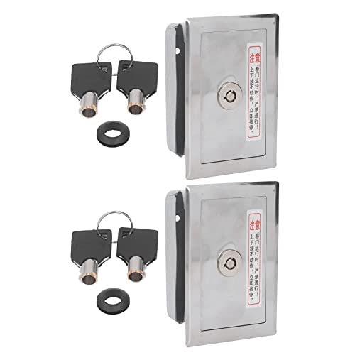 Boîte d'interrupteur à clé en acier inoxydable (lot de 2) avec clés pour garage