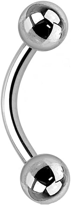 Pierced OwlPierced Owl - Internally Threaded Implant Grade 23 Solid Titanium Curved Barbells, Sold by Piece