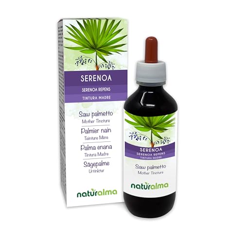 Palmier nain ou Palmier de Floride (Serenoa repens ou Sabal serrulata) fruits Teinture Mère sans alcool Naturalma - Extrait liquide gouttes 200 ml - Complément alimentaire - Végétalien ou végan