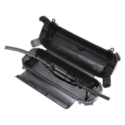 APOMOONS Scatola per Cavi da Esterni, Copertura Presa Elettrica Esterna, Stagna Prese, Scatola di Protezione Stagna, per Prolunghe Esterne, 18 X 6 X 5,5 cm Nero