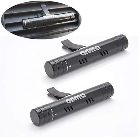 Our Aroma Car Vent Clip Cylindrical Essential Oil Diffuser for Aromatherapy in Your Car - 2 Aluminum Diffuser & 10 Unscented Refill Sticks
