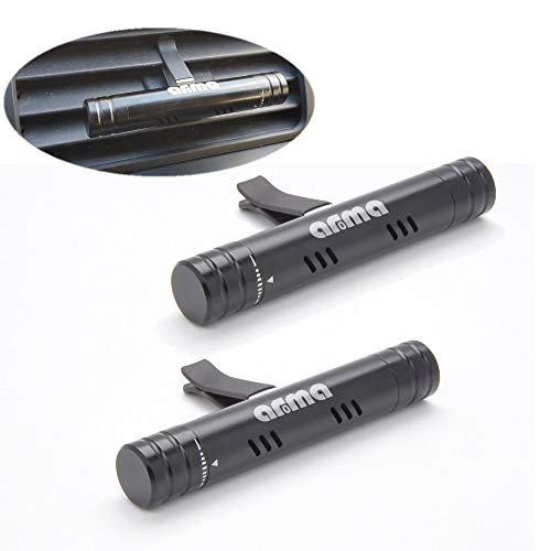 Our Aroma Car Vent Clip Cylindrical Essential Oil Diffuser For Aromatherapy In Your Car - 2 Aluminum Diffuser & 10 Unscented Refill Sticks #TOP4