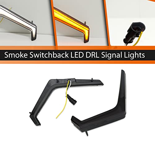 Adiil Smoke Switchback Led Utv Front Fang Accent Lights Center Taillight Front Led Street Legal Light Kits For 2018-2022 Polaris Rzr Xp 4 1000 Turbo #TOP2