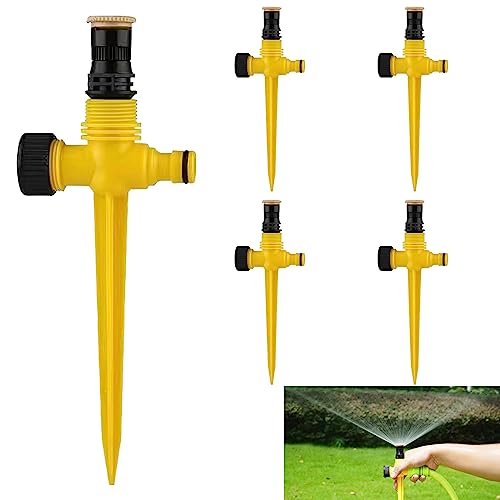 CLDURHGEIrrigatori da giardino Set di 5 Irrigatori da giardino con picchetto da terra Irrigatori da giardino Irrigazione automatica a 360° Irrigatori da giardino Irrigazione per piante da giardino