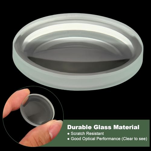 Image of YOKIVE 2 Pcs Double Concave Lens, Clear Glass Optical Lenses | Make Telescope, Great for Photography, Optical Instruments Use (Clear, 75mm Focal Length)