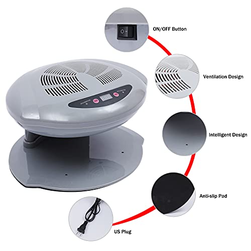 Professional Nail Dryer,400W Air Nail Fan Blower Dryer Machine Auto Induction Warm and Cool Wind,Professional Air Nail Fan Manicure Tool with Sensor,for Fingernail & Toenail Curing,Silver