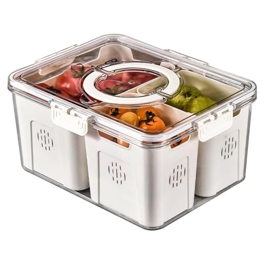 RTHIEAI Refrigerator Organizer With Lids (3 Compartments), Fridge Storage, Fridge Organizers And Storage Clear, Fridge Organization, Storage Containers, Stackable With Lid Fridge Organizers